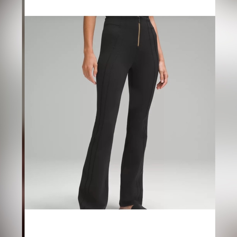 lululemon athletica Black Define Zip Front High Rise Flared Pant